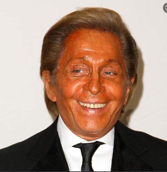 diseñador valentino tanorexia
